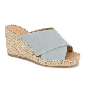 Splendid Baby Blue Suede Espadrille Wedge shoes size 7 - like new condition